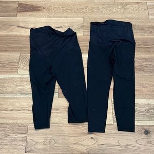 2-for1 Isabel Maternity athleisure crops. Size L/XL